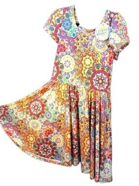 Charlie’s Project Medallions Twirl Dress Pockets Size 8/10 New